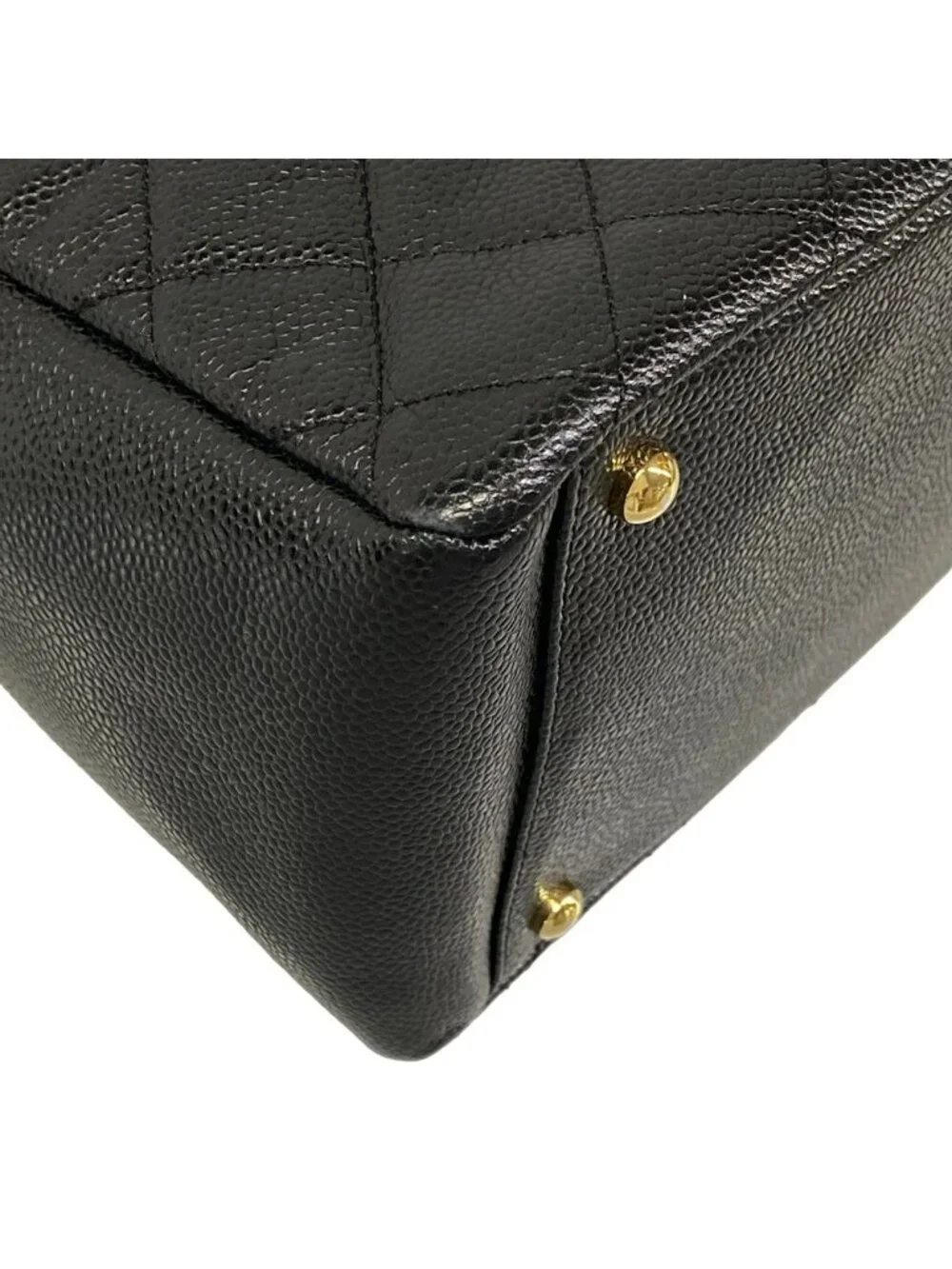 Chanel Shoulder Bag Petit Timeless Tote Quilted Black Chain Gold